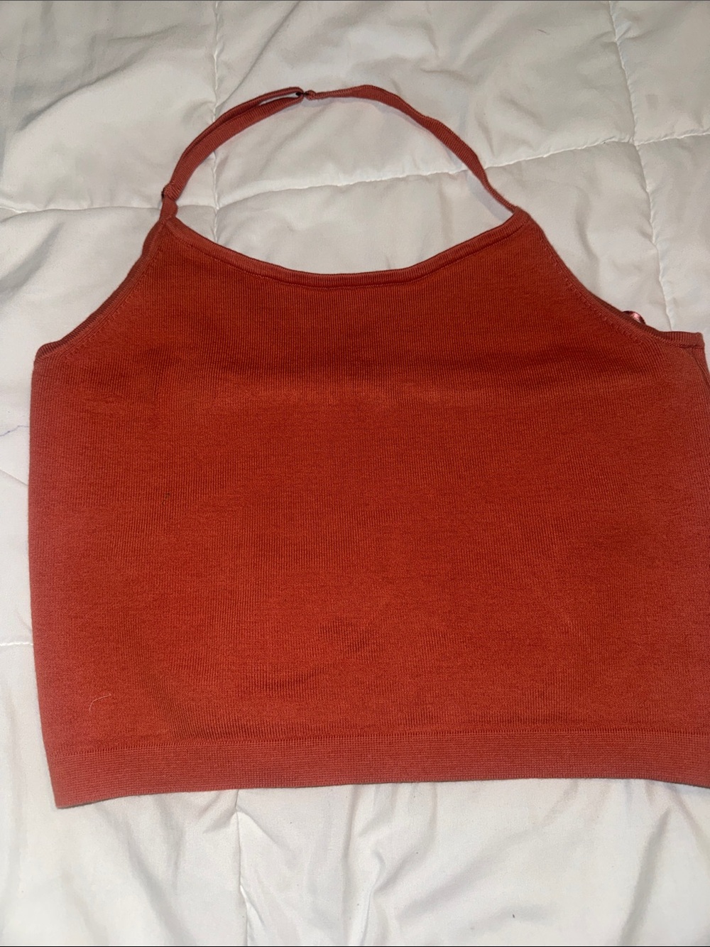 Banana Republic Rust Halter Knit Crop Top